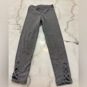 Old Navy Charcoal Leggings with Ankle Crisscross